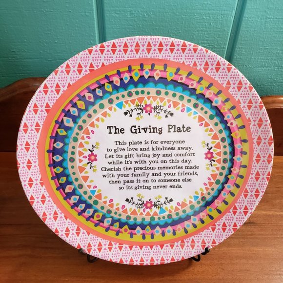 Natural Life The Giving Plate Melamine Platter with Gift Bag - Picture 2 of 6